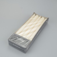Pack of 10 Ivory taper dinner candles